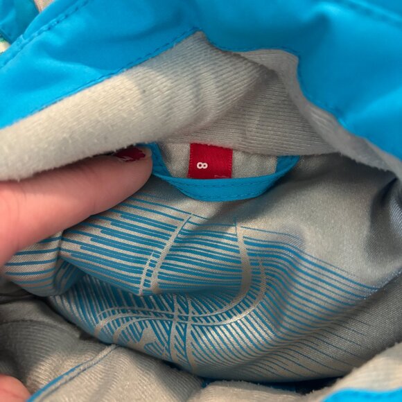 Spyder Girls Youth 8 Blue Lola Fur Lined Hooded Winter Ski Snow Jacket - Picture 2 of 13